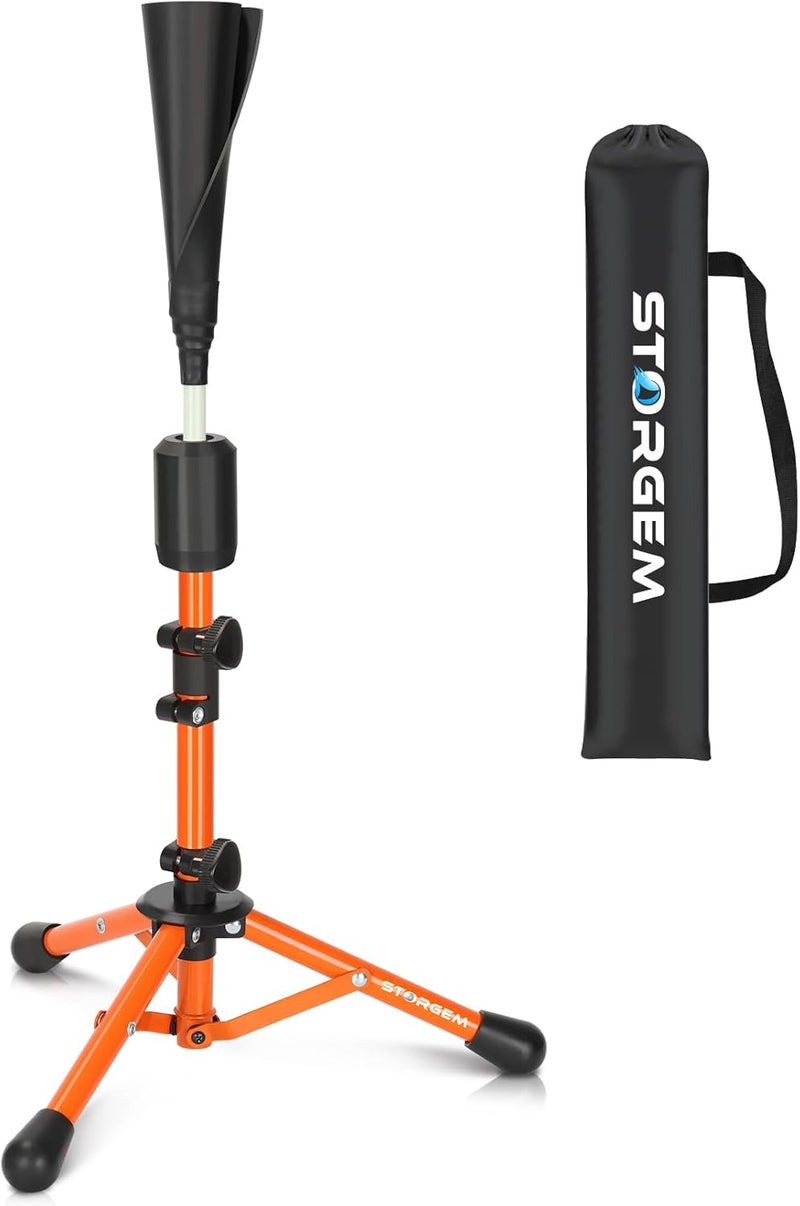 Storgem Baseball and Softball Tee,Batting Tee for Kids,Baseball Tees for Hitting,T Ball Training Stand,Easy Height Adjustment - Image 1